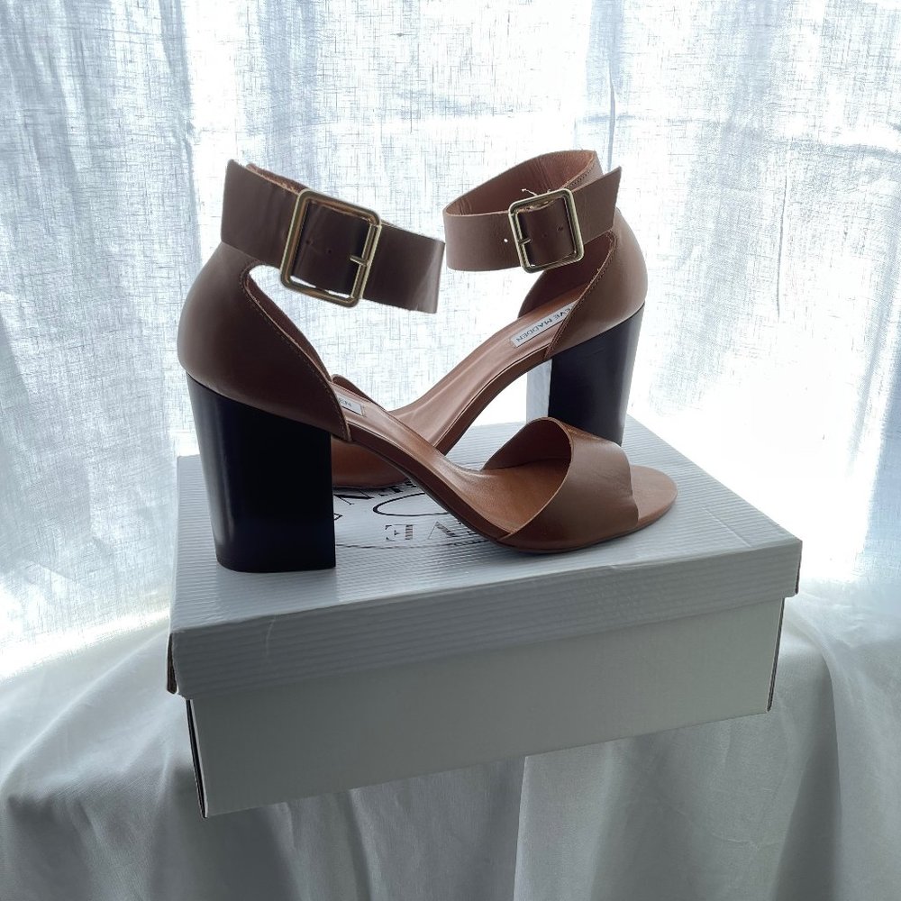 Steve Madden Estoria Heeled Sandal Cognac